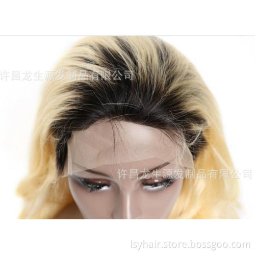 1B 613 Full Lace Wig Human Hair Body Wave, Transparent Lace Colour Remy #613 Blonde 100% Virgin Human Hair Full Lace Wigs